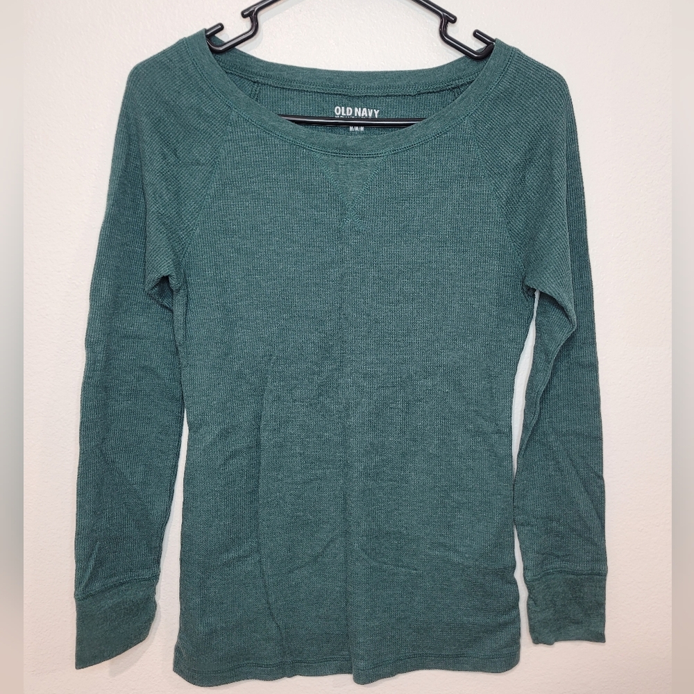 Old Navy Green Henley Shirt Size Medium